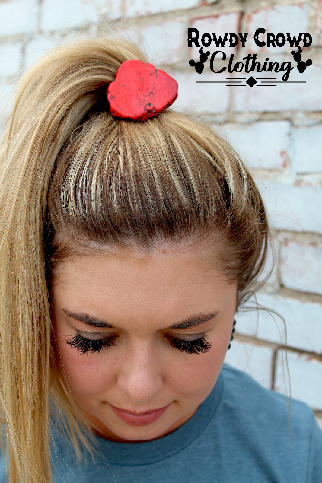 decorative ponytail, rock ponytail, western accessories, ponytail holder, hair tie, hair accessories, western hair accessories, western wholesale, wholesale accessories, wholesale hair accessories, western apparel, western style, turquoise hair tie