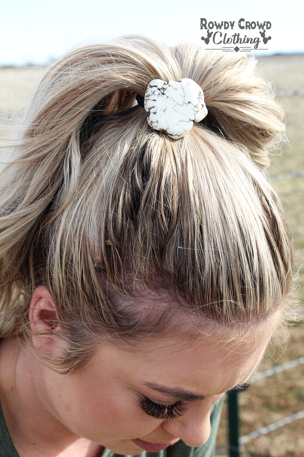 decorative ponytail, rock ponytail, western accessories, ponytail holder, hair tie, hair accessories, western hair accessories, western wholesale, wholesale accessories, wholesale hair accessories, western apparel, western style
