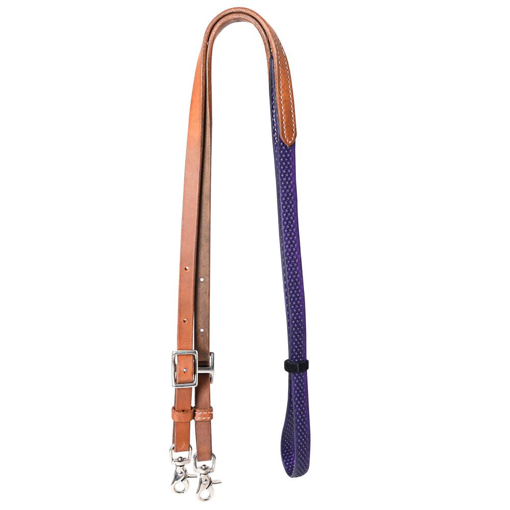 Leather Rubber Grip Contest Reins