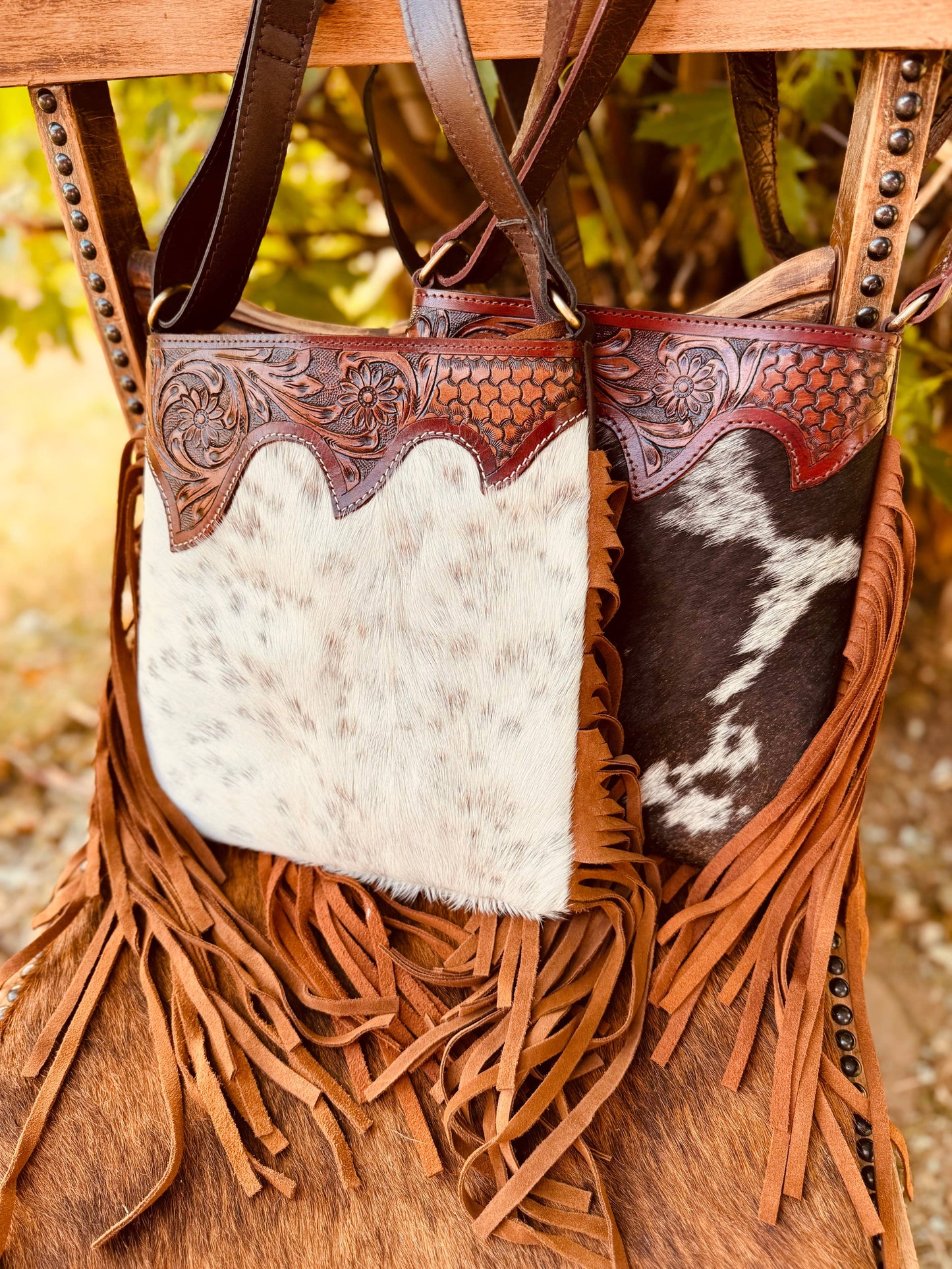Cowhide Fringe Crossbody