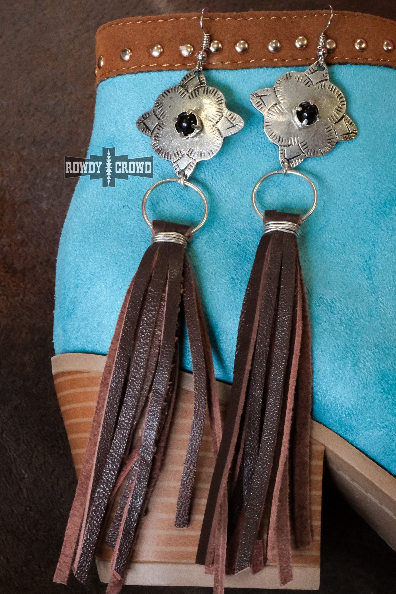 Western Accessories, Western Jewelry, Earrings for Women, Southwestern Jewelry, Western Jewelry Wholesale, Cowgirl Jewelry, Western Wholesale, Wholesale Accessories, Wholesale Jewelry, western boho earrings, leather fringe earrings, rustic earrings, rustic western earrings, leather fringe western earrings, long western earrings, western dangle earrings