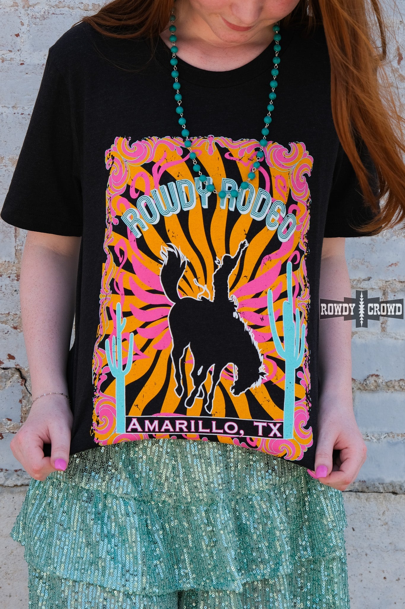 western apparel, western graphic tee, graphic western tees, wholesale clothing, western wholesale, women's western graphic tees, wholesale clothing and jewelry, western boutique clothing, western women's graphic tee, cowboy print tee, bucking bronc tee, rodeo tee