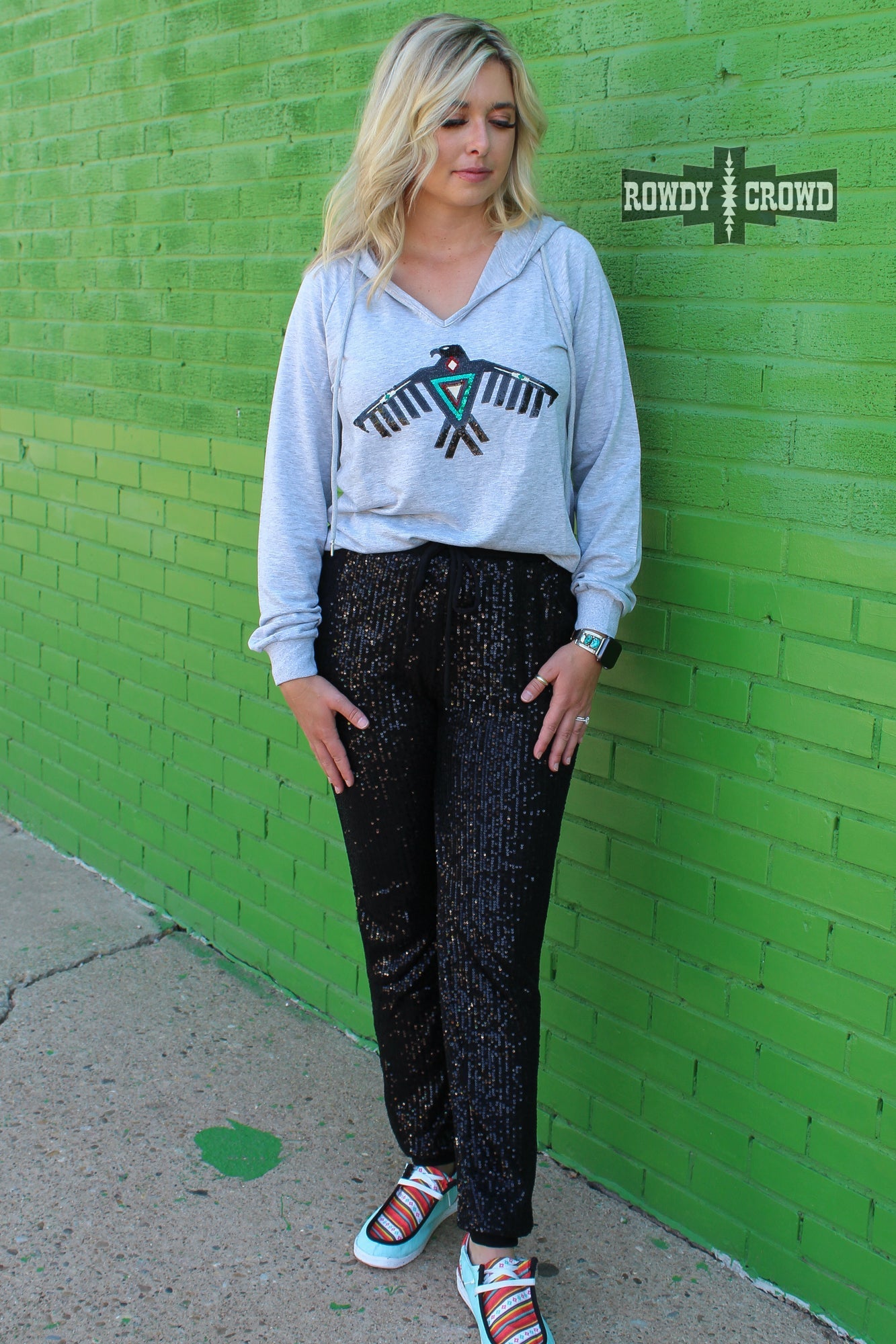Western Apparel, Western pants, Western Fashion, Western Boutique, Western Wholesale, cowgirl pants, western outfits, western attire, western style pants, western sequin pants, sequin pants, western sequin joggers, sequin joggers, black western pants, black pants, black western joggers, black joggers, wholesale clothing, western jogger style pants, western joggers, western lounge pants, western bottoms