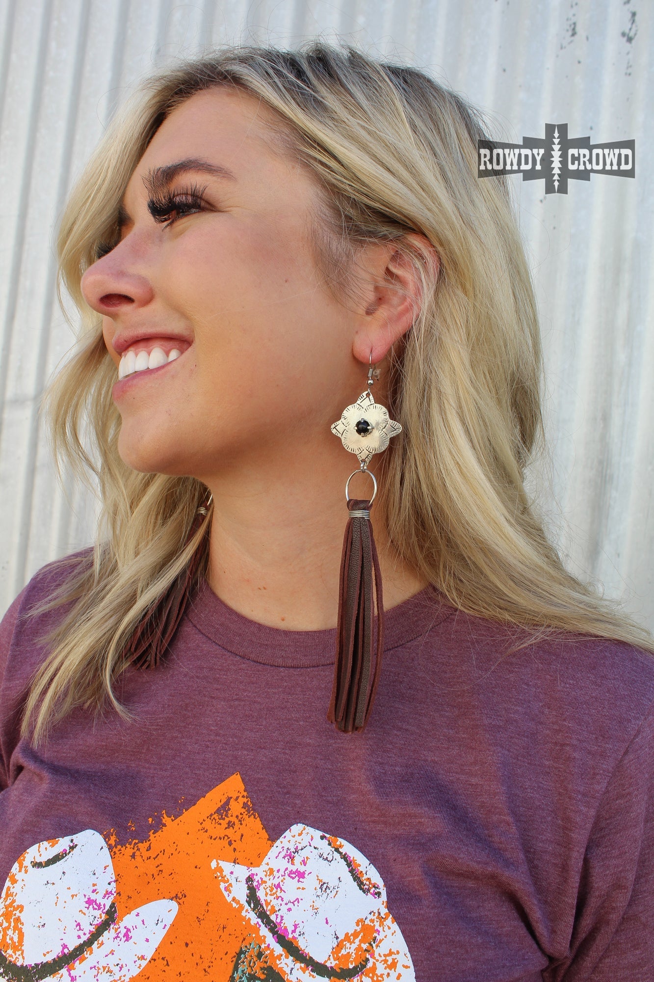 Western Accessories, Western Jewelry, Earrings for Women, Southwestern Jewelry, Western Jewelry Wholesale, Cowgirl Jewelry, Western Wholesale, Wholesale Accessories, Wholesale Jewelry, western boho earrings, leather fringe earrings, rustic earrings, rustic western earrings, leather fringe western earrings, long western earrings, western dangle earrings