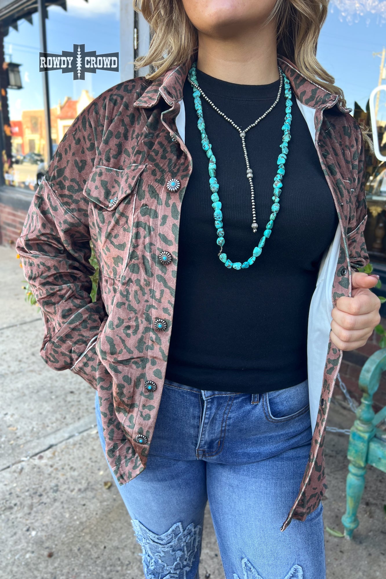 Leopard Lady Button Up