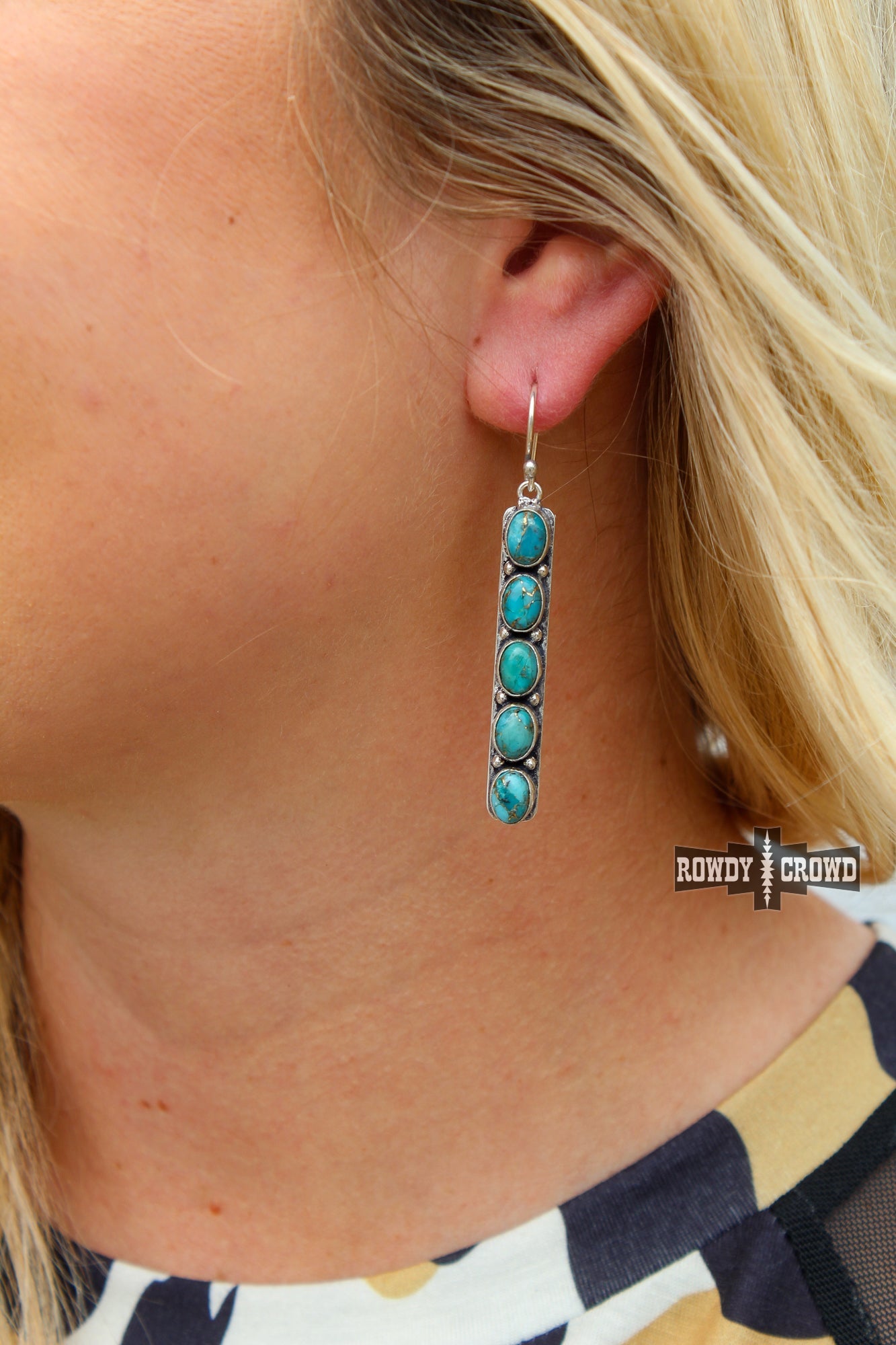 Western Accessories, Western Jewelry, Earrings for Women, Southwestern Jewelry, Western Jewelry Wholesale, Cowgirl Jewelry, Western Wholesale, Wholesale Accessories, Wholesale Jewelry, western boho earrings, silver and turquoise earrings, turquoise stone earrings, turquoise western earrings, turquoise jewelry, turquoise earrings, western earrings, bar earring, real turquoise earring, real turquoise
