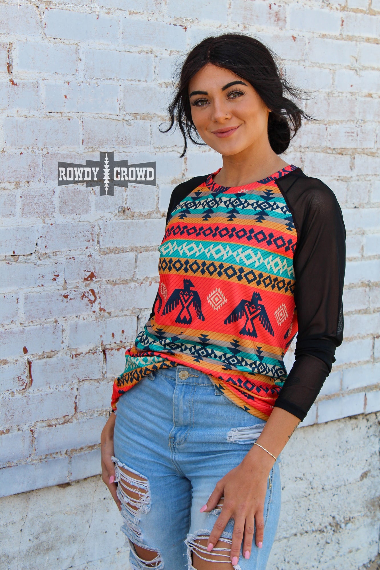 Guadalupe Mesh Sleeve Top