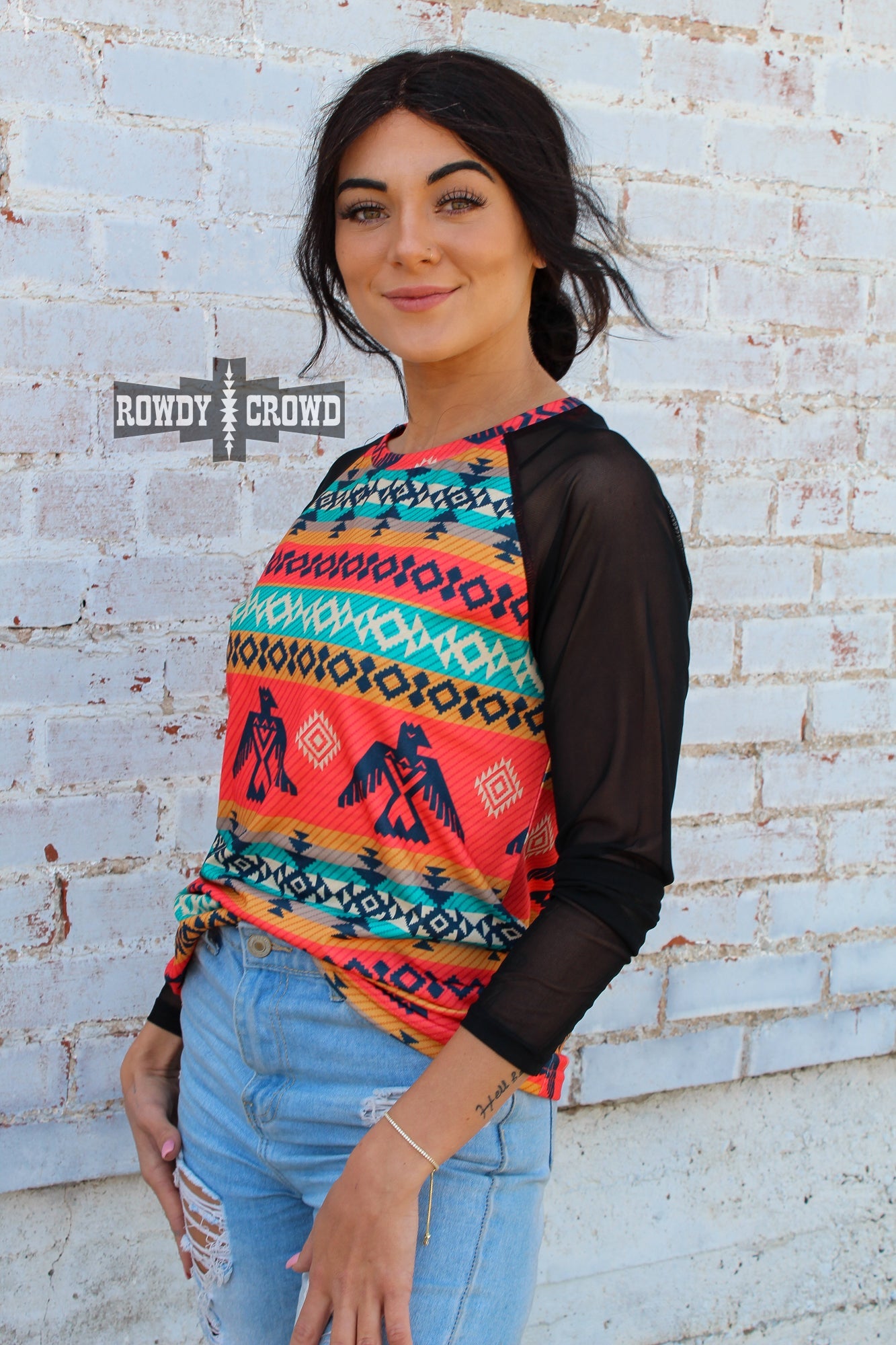 Guadalupe Mesh Sleeve Top