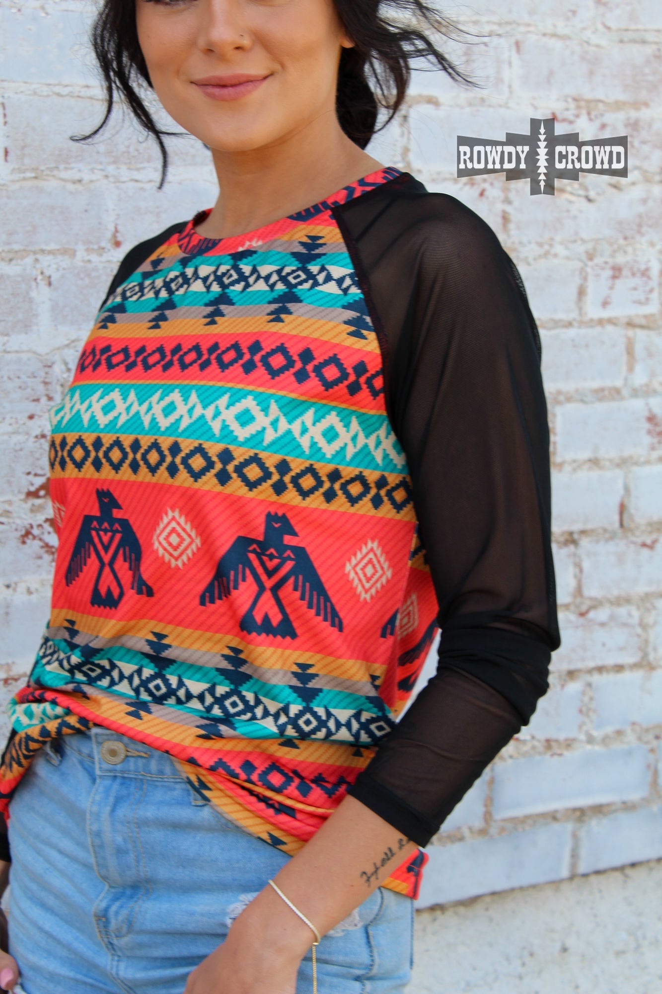 Guadalupe Mesh Sleeve Top