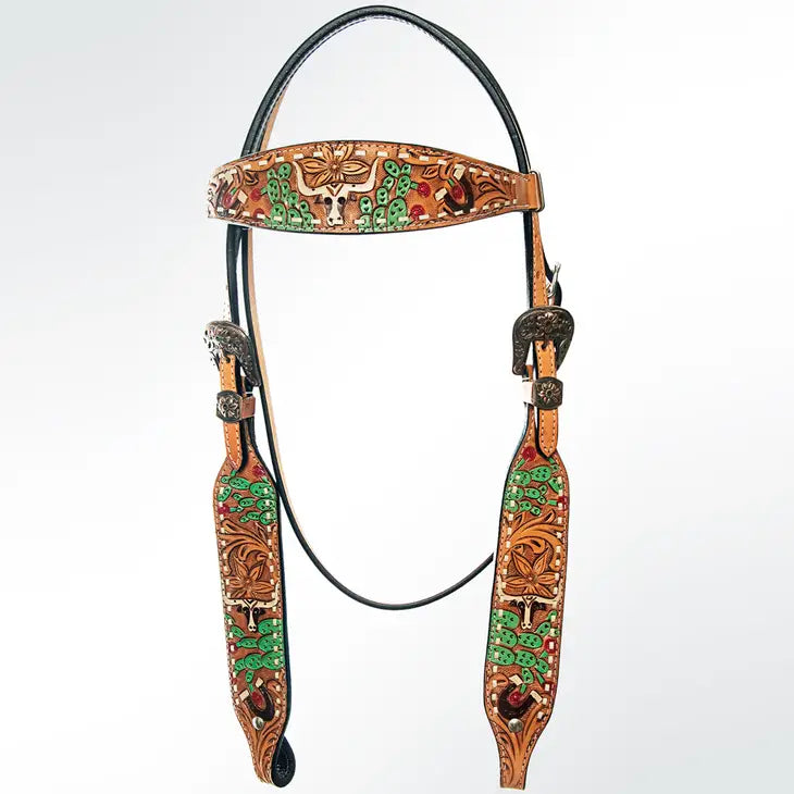Cactus Longhorn Headstall