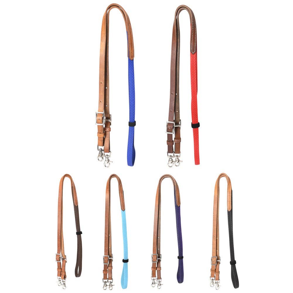 Leather Rubber Grip Contest Reins