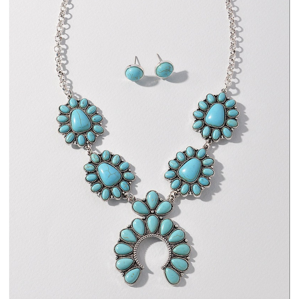Turquoise Squash Blossom Necklace