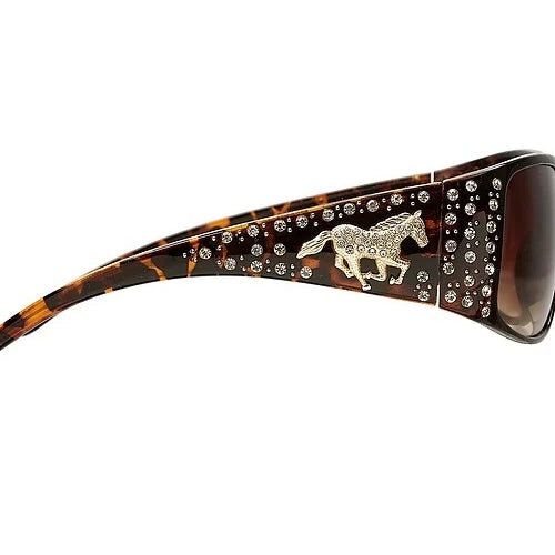 Sunglasses, Embellished Rhinestones & Galloping Horse