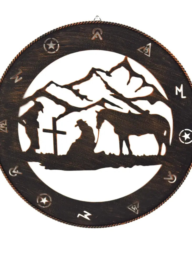 Rustic Western Praying Cowboy Wall Decor