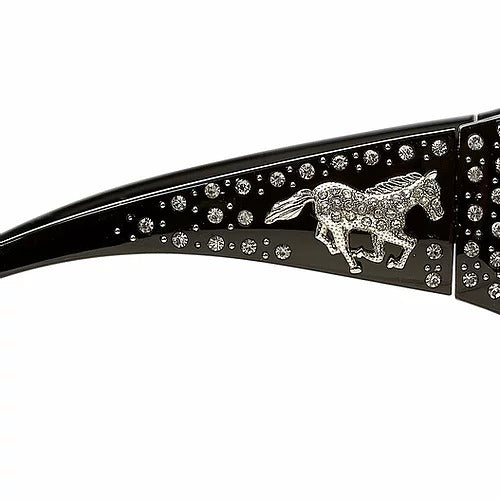 Sunglasses, Embellished Rhinestones & Galloping Horse