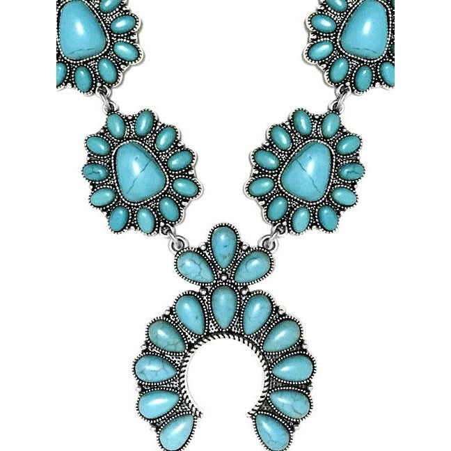 Turquoise Squash Blossom Necklace
