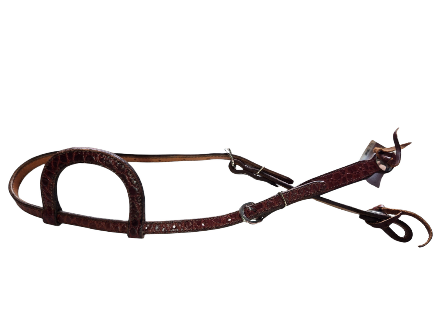 One Ear Alligator Print Headstall