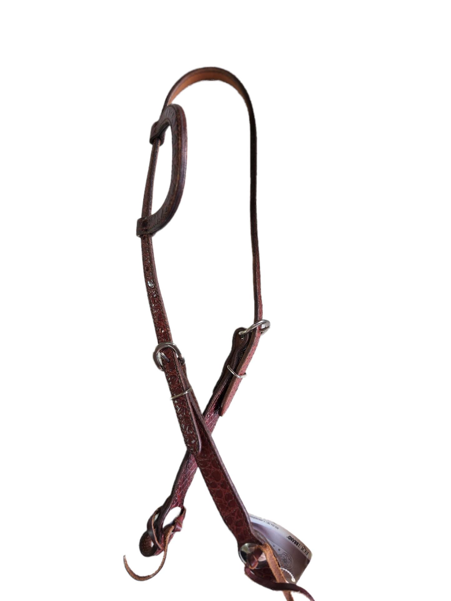 One Ear Alligator Print Headstall