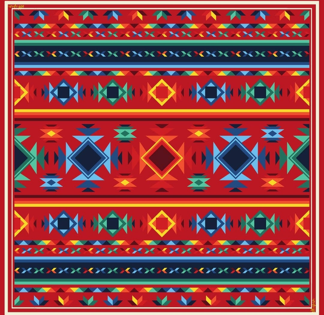 Red Pendleton Print Wild Rag