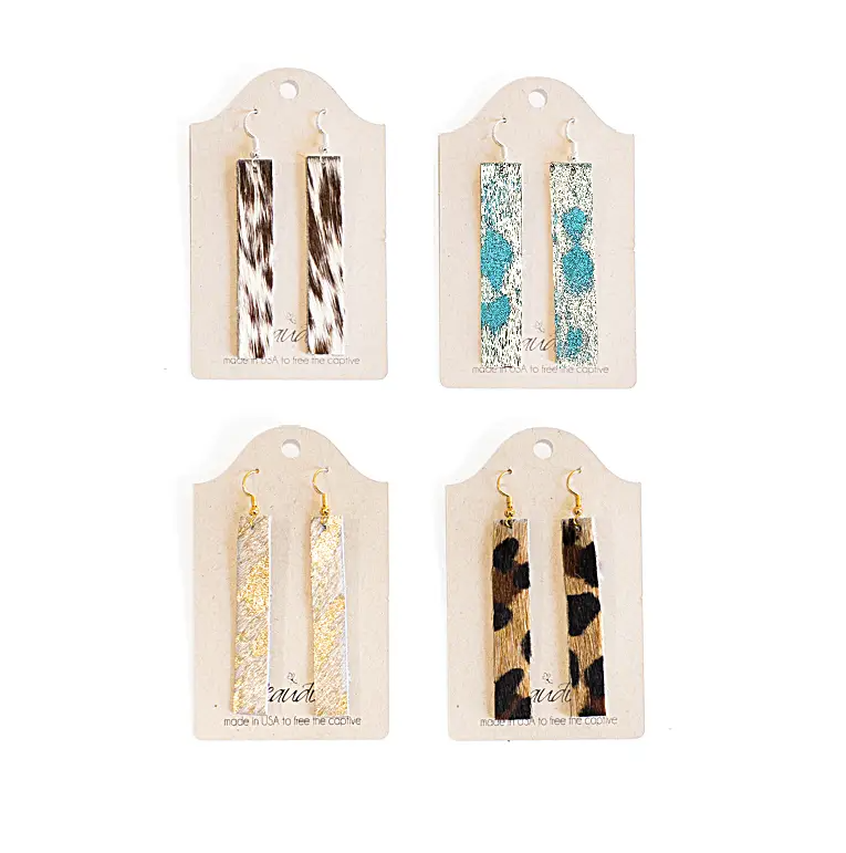 Kit-Kat Earrings | Cowhide Bar
