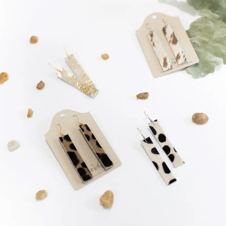 Kit-Kat Earrings | Cowhide Bar