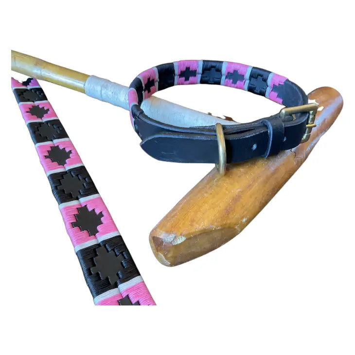 Pampeano Polo Style Leather Dog Collar