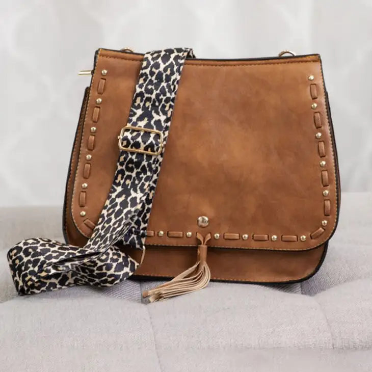 Leopard Guitar Strap Saddle Bag