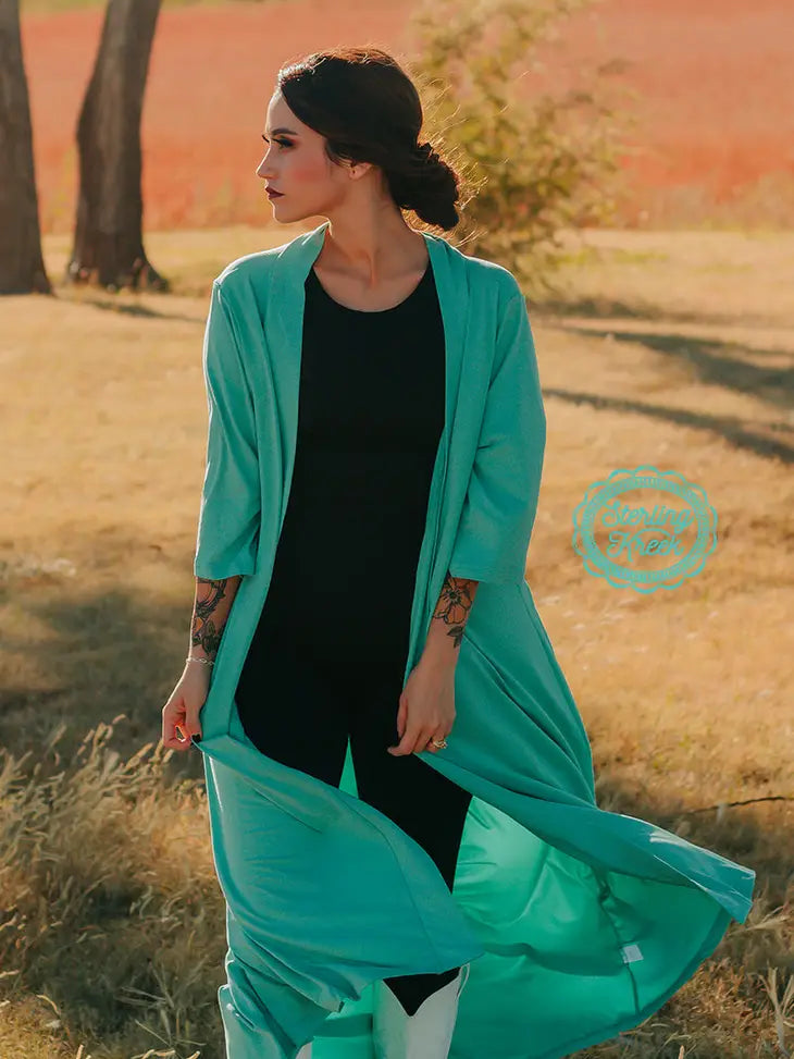 Too Cute Turquoise Duster
