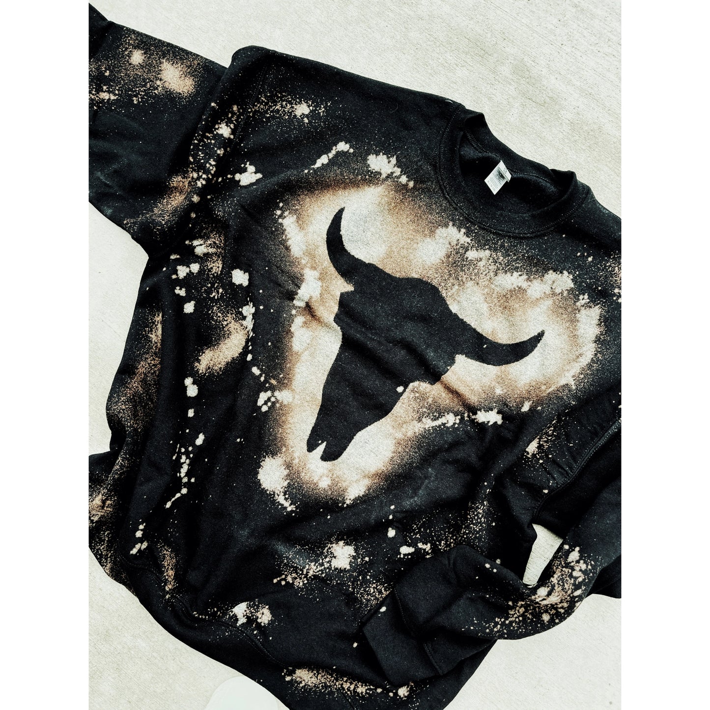 Bleached Steer Head Crew Neck