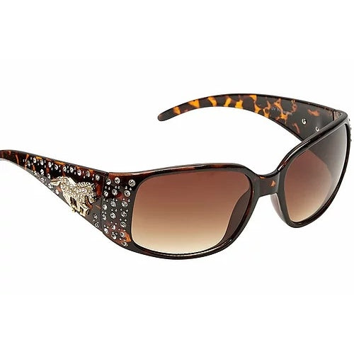 Sunglasses, Embellished Rhinestones & Galloping Horse