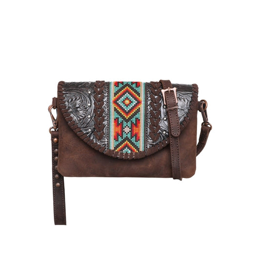 Leather Tooled Collection Crossbody/Wristlet