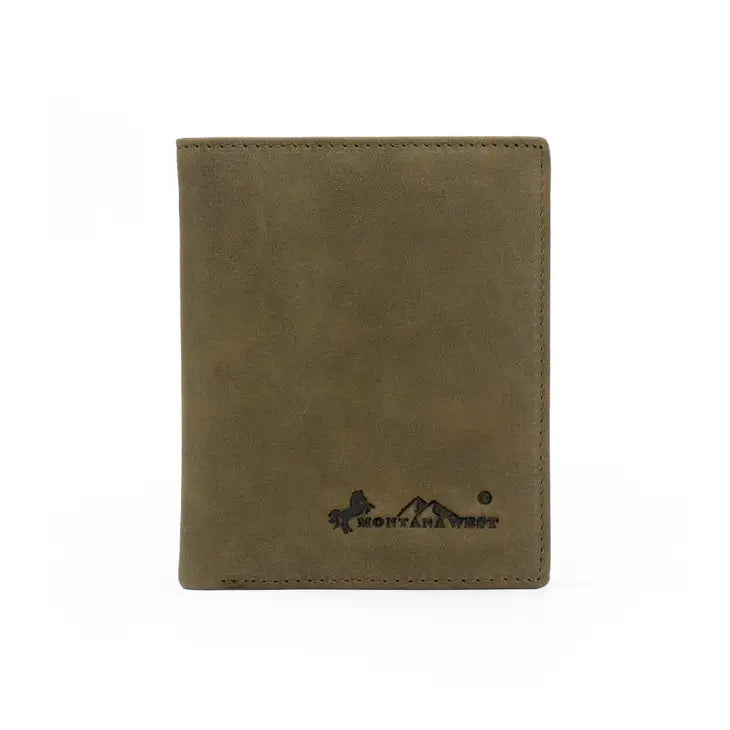 Genuine Leather Men's Bi-Fold Wallet