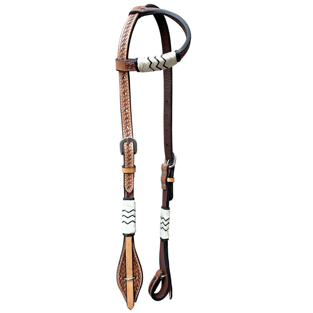 Rawhide Horse Western Leather One Ear Headstall Tan