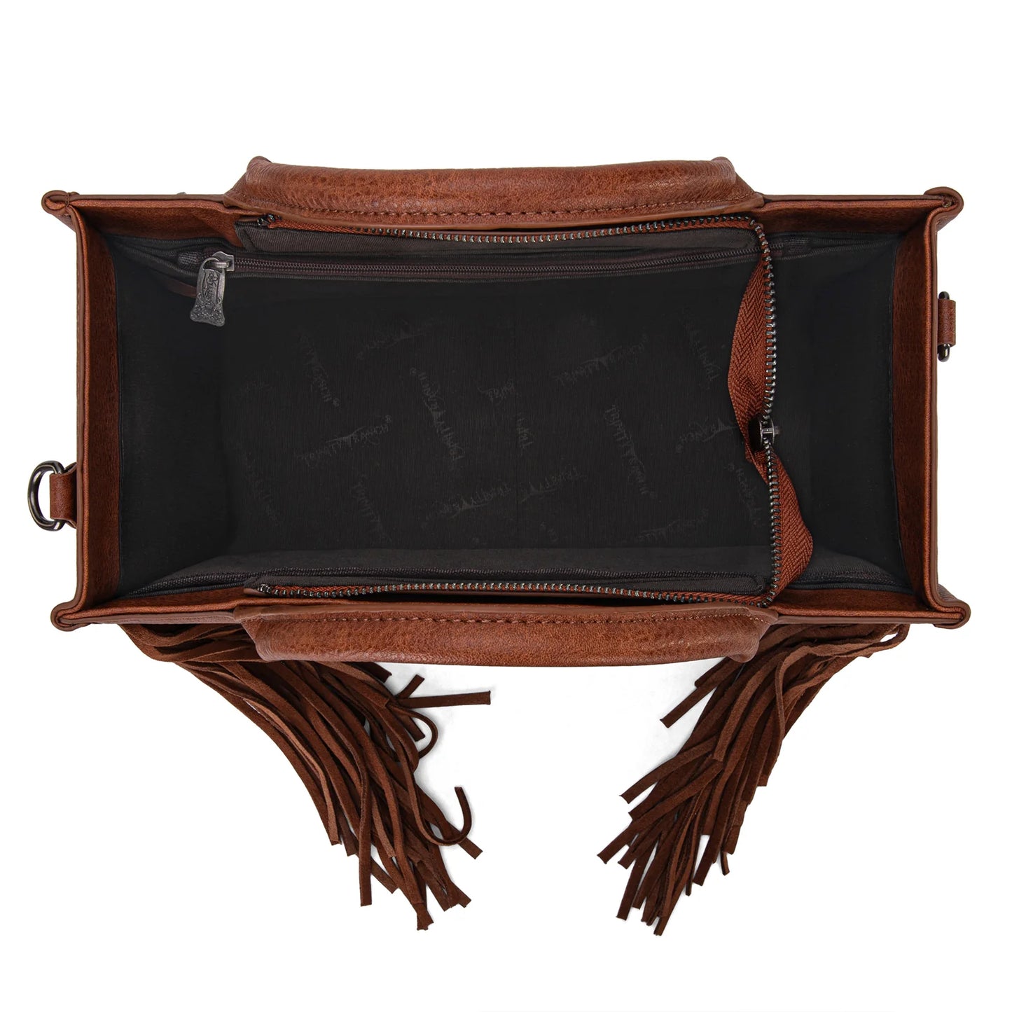 Trinity Ranch Floral Tooled Fringe Concealed Carry Tote/Crossbody