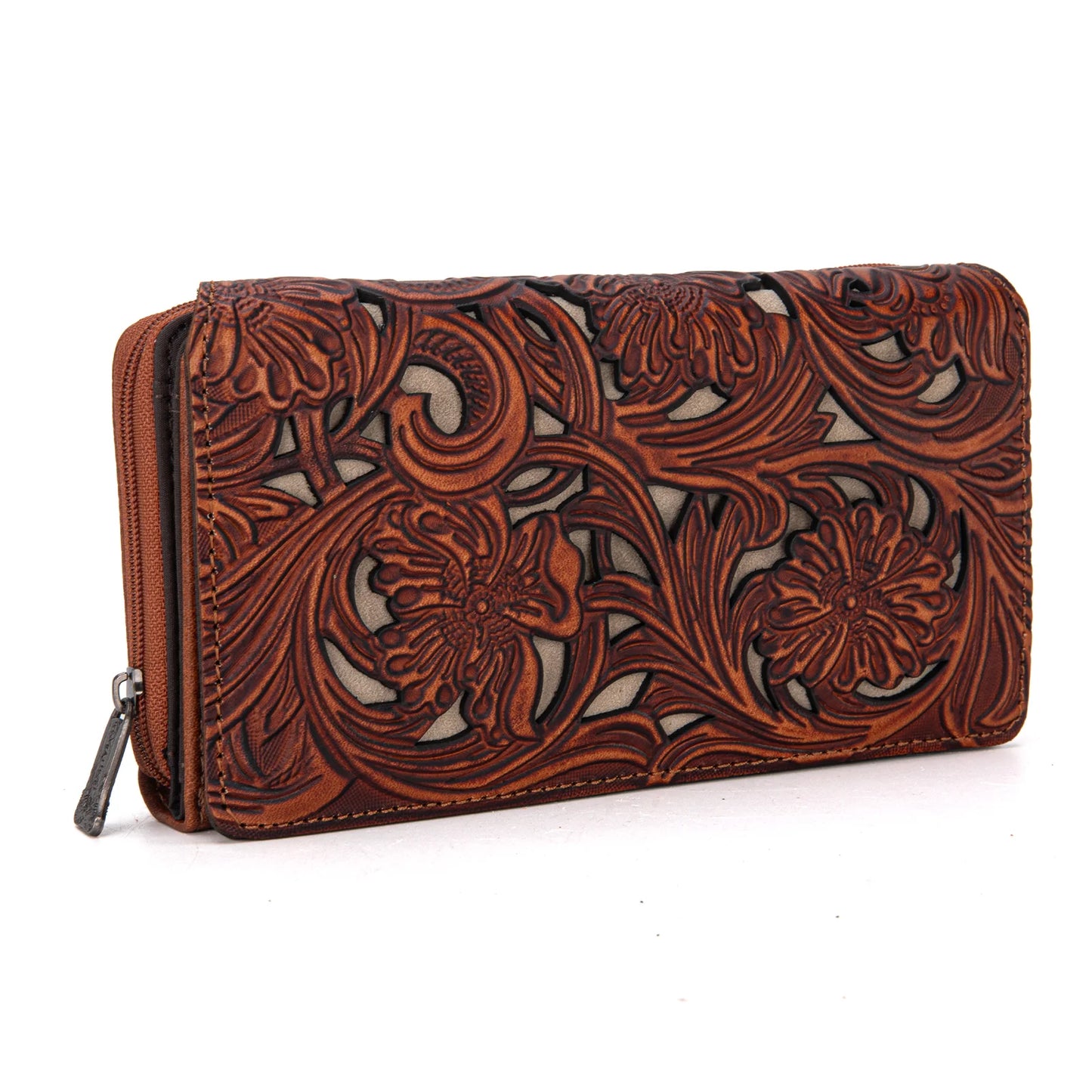 Trinity Ranch Floral Tooled Collection Wallet