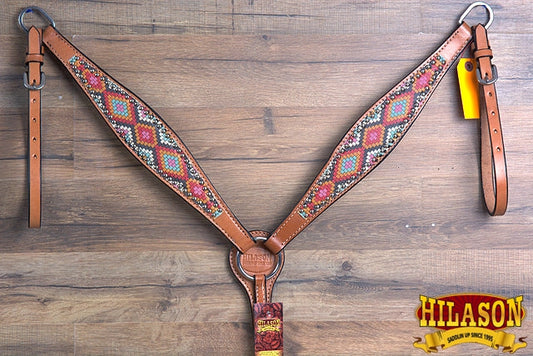 American Leather Painted Geometric Breast Collar