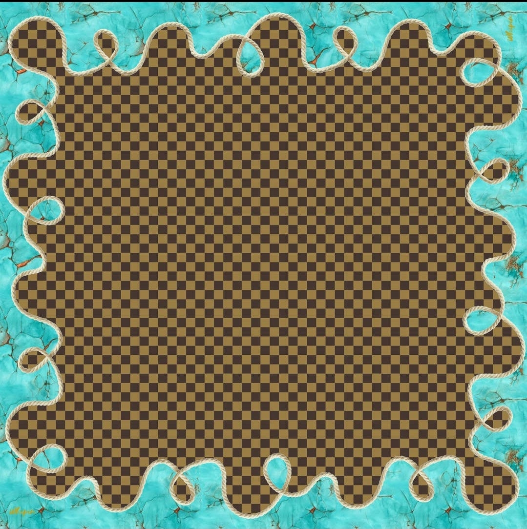 Checks and Turquoise Wild Rag