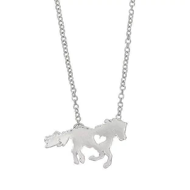 AWST Int'l Pony with Heart Necklace w/ Horse Head Gift Box